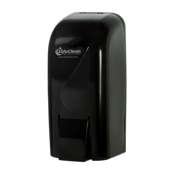 Saboneteira Preta C/Reservatório 800Ml Liq/Gel Fortcom