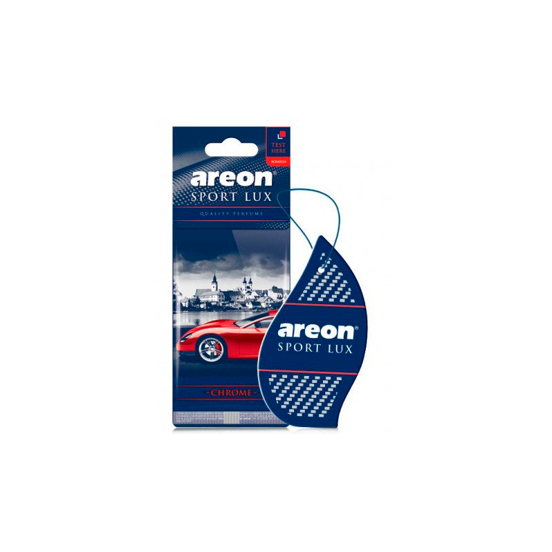 Areon Sport Lux Deodorante Auto In Cartone - Confezione Da 10 Pezzi, Profumo Argento, Per Auto, Casa E Ufficio