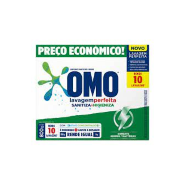 Sabão Em Po Omo 800G  Santzt Lav Perfeita Verde