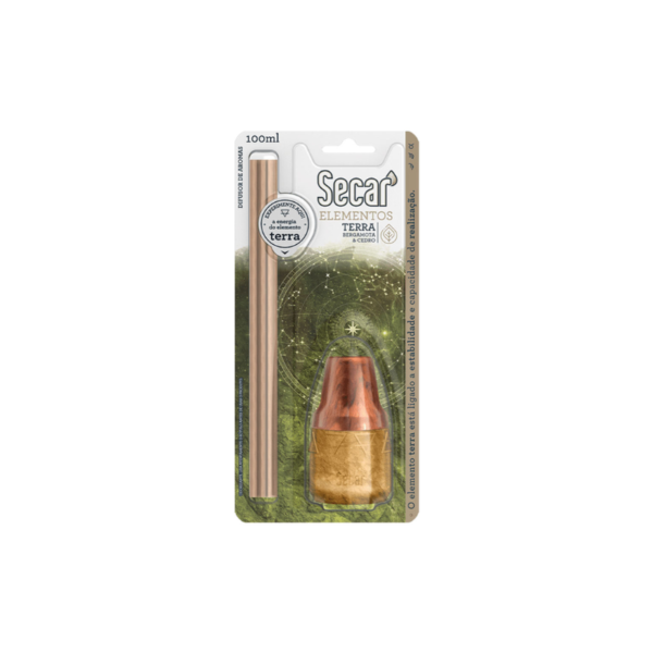 Difusor De Varetas 100Ml Elemento Terra Bergamota E Cedro Secar
